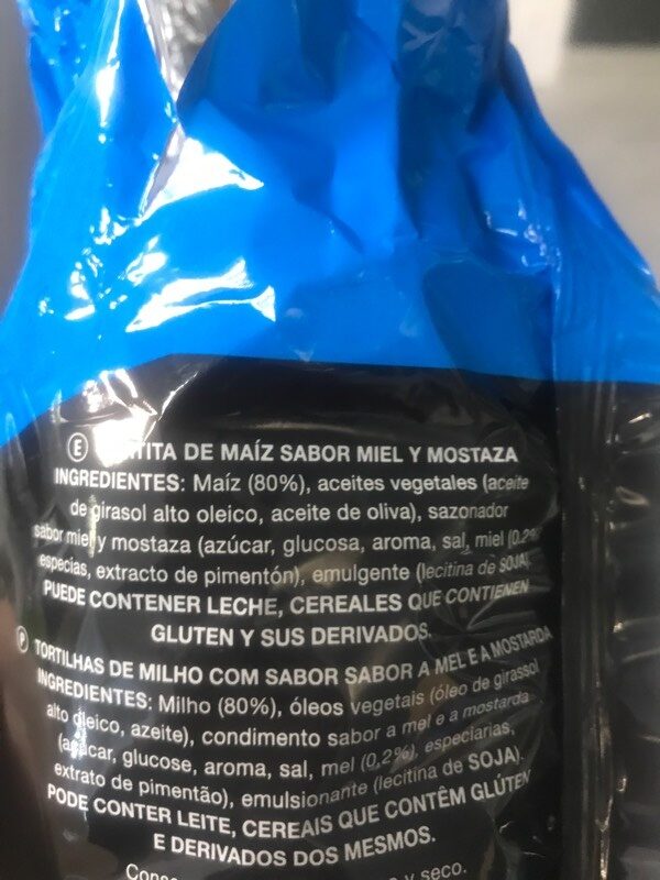 Foto da lista de ingredientes