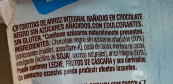 Foto da lista de ingredientes