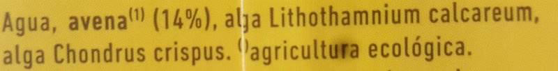 Foto da lista de ingredientes