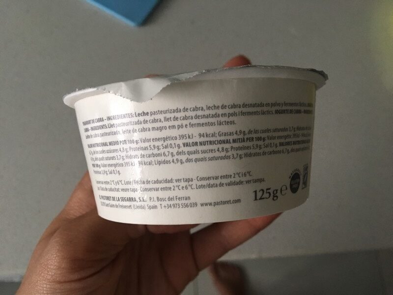 Foto da lista de ingredientes