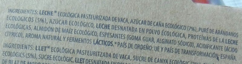 Foto da lista de ingredientes