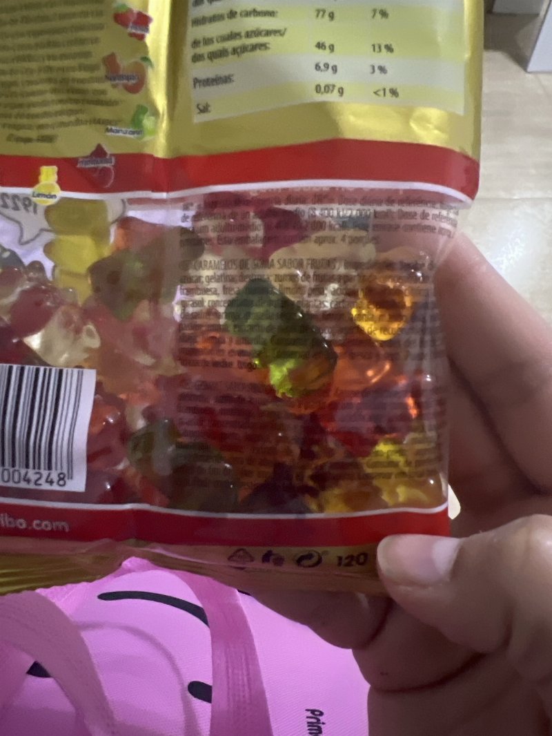 Foto da lista de ingredientes