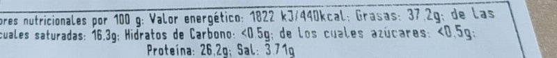 Foto da tabela nutricional