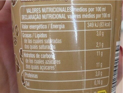 Foto da tabela nutricional