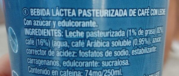 Foto da lista de ingredientes