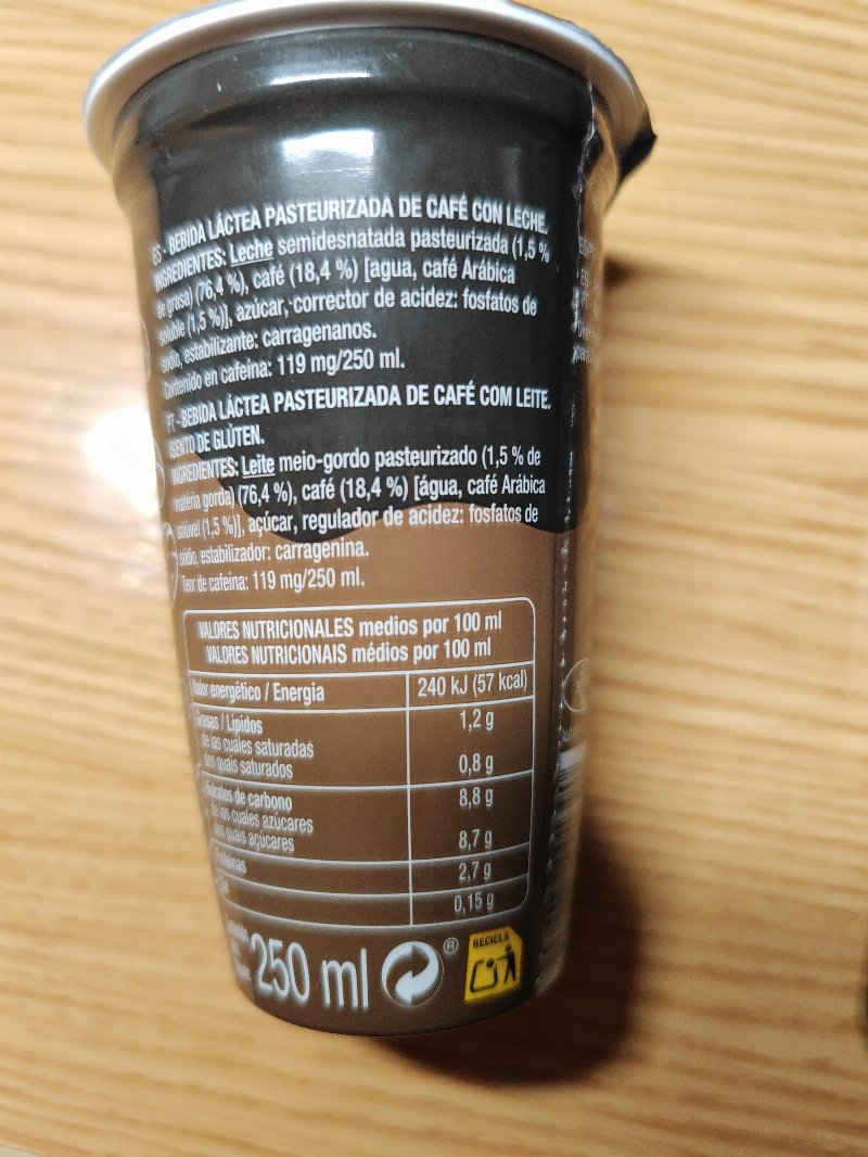 Foto da lista de ingredientes