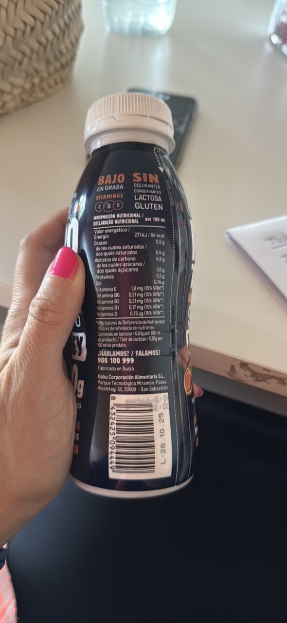 Foto da tabela nutricional