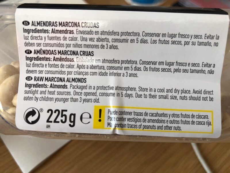 Foto da lista de ingredientes