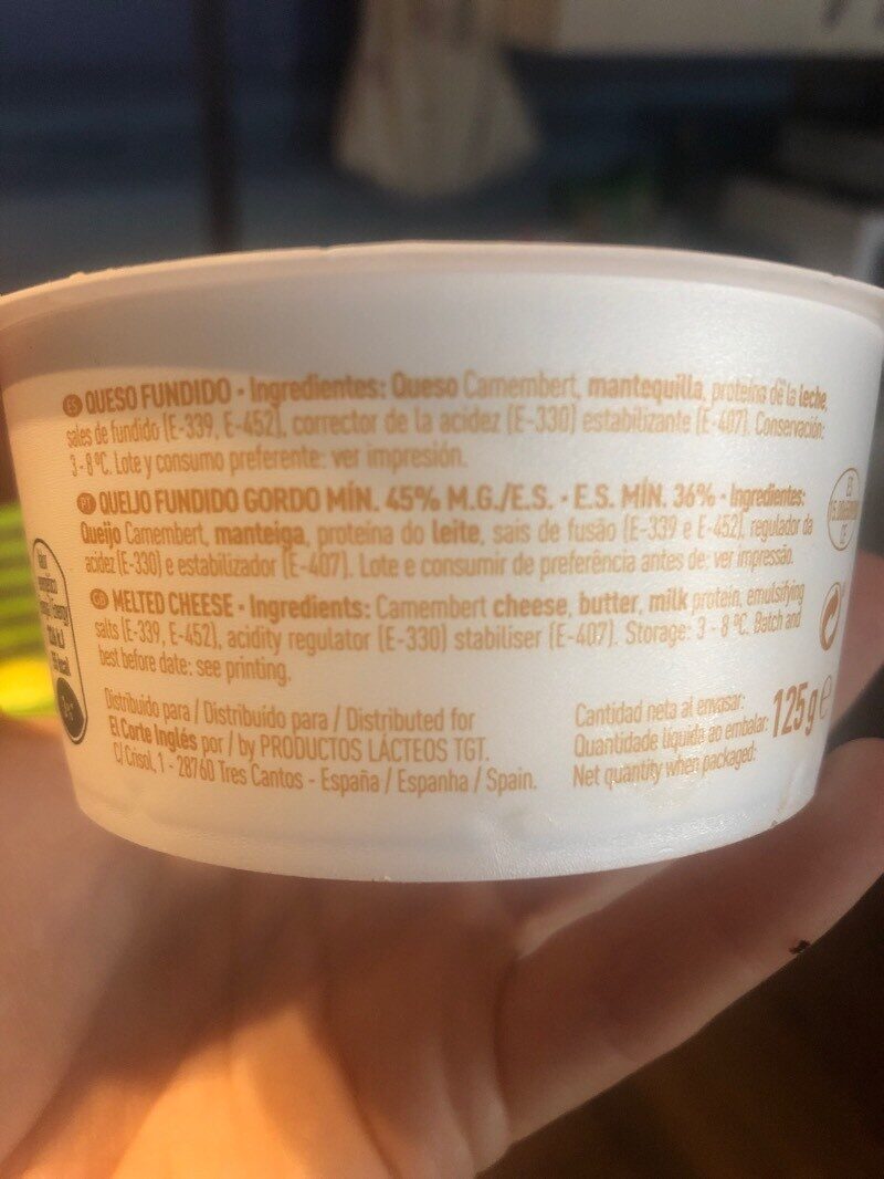 Foto da lista de ingredientes