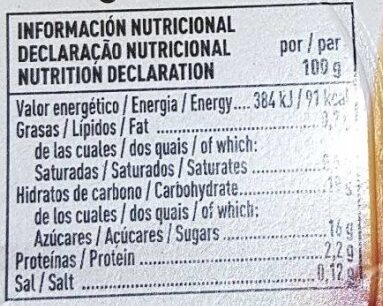 Foto da tabela nutricional