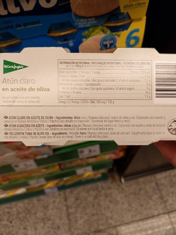 Foto da lista de ingredientes