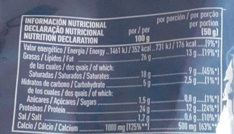 Foto da tabela nutricional