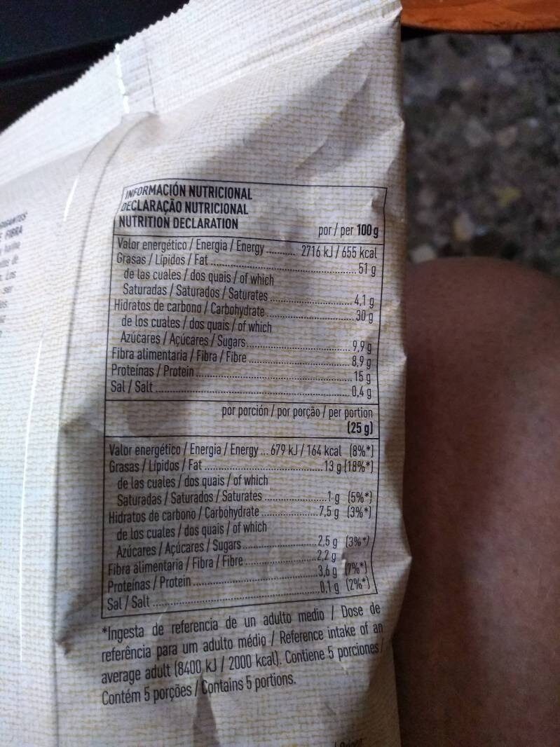Foto da tabela nutricional