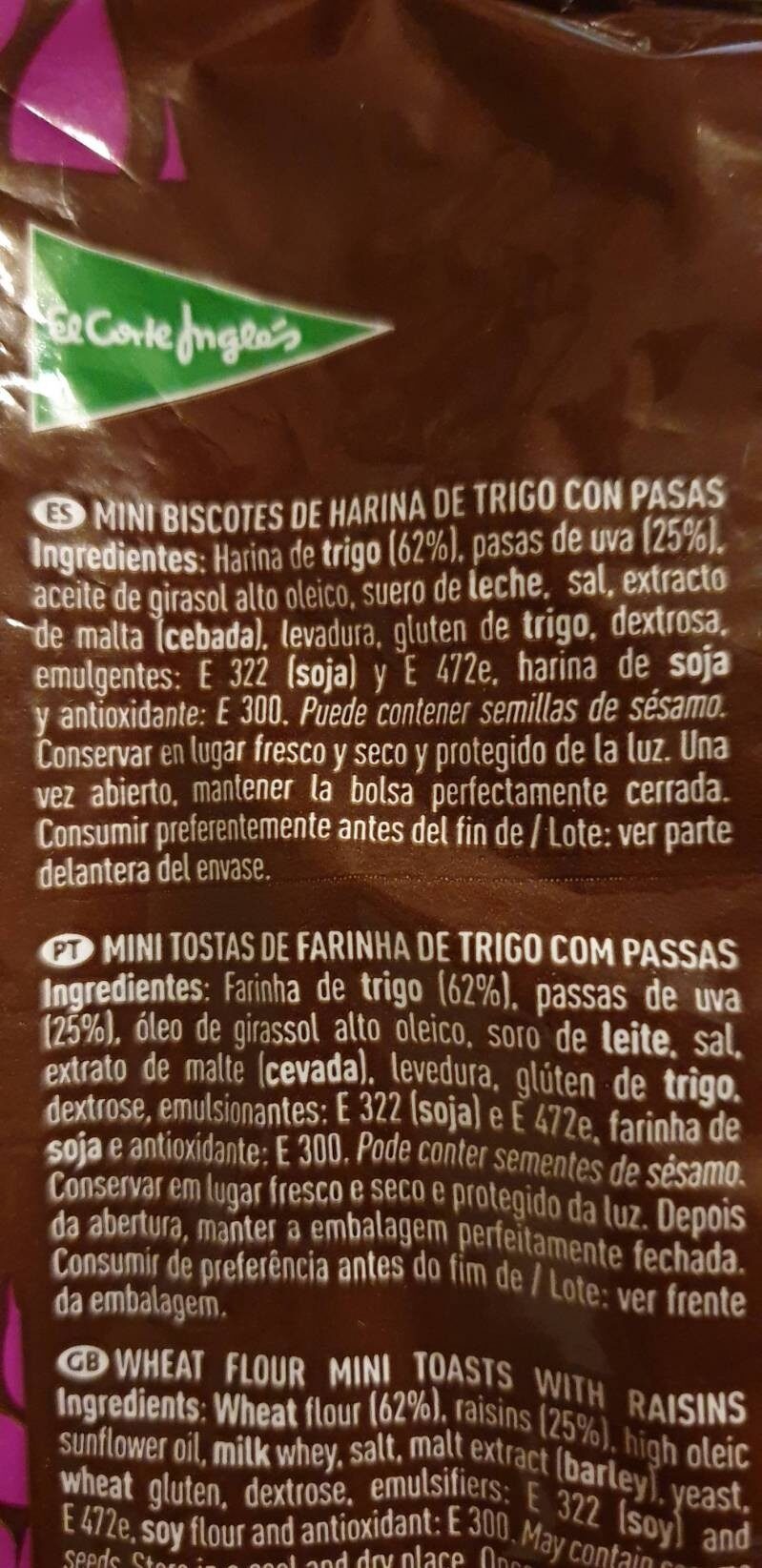 Foto da lista de ingredientes