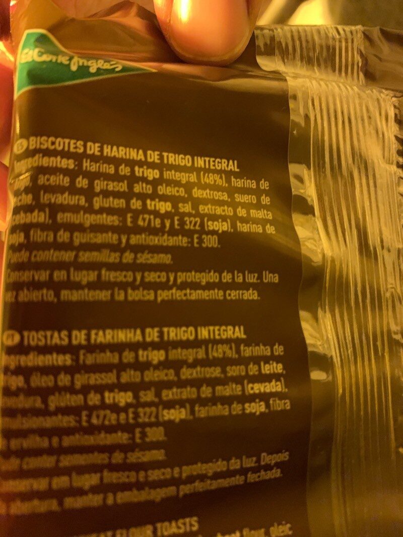 Foto da lista de ingredientes