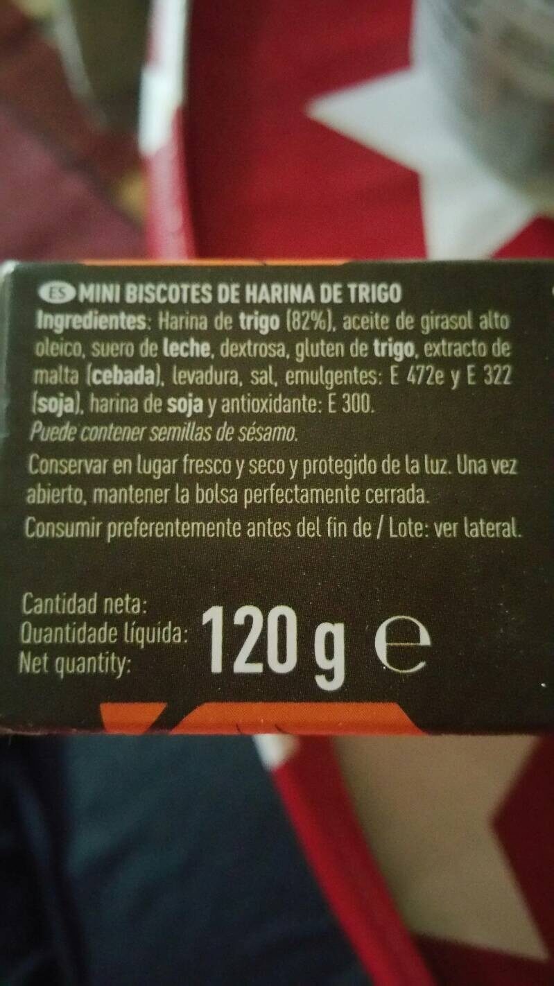 Foto da lista de ingredientes