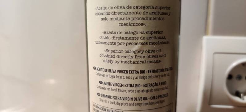 Foto da lista de ingredientes