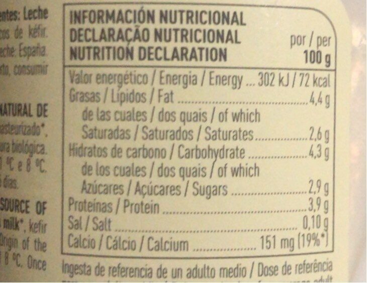 Foto da tabela nutricional