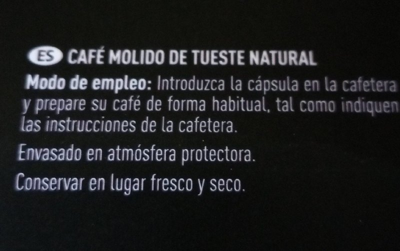 Foto da tabela nutricional
