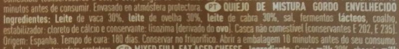 Foto da lista de ingredientes