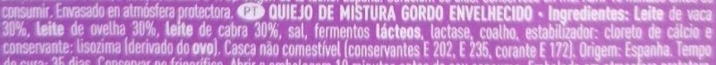 Foto da lista de ingredientes