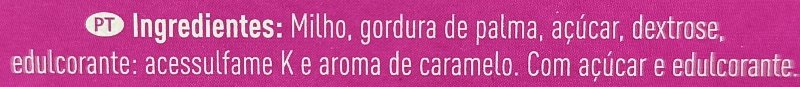 Foto da lista de ingredientes