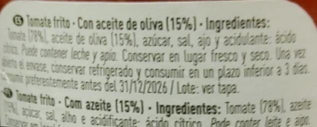 Foto da tabela nutricional