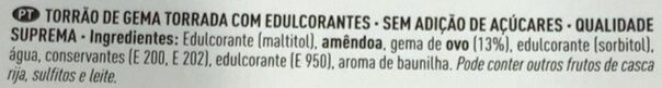 Foto da lista de ingredientes