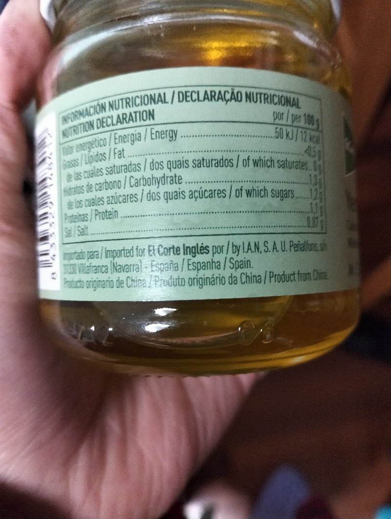 Foto da tabela nutricional