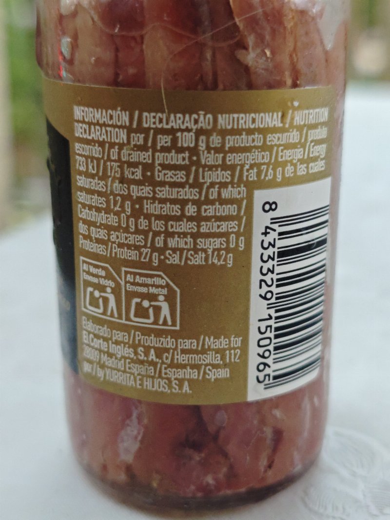 Foto da tabela nutricional
