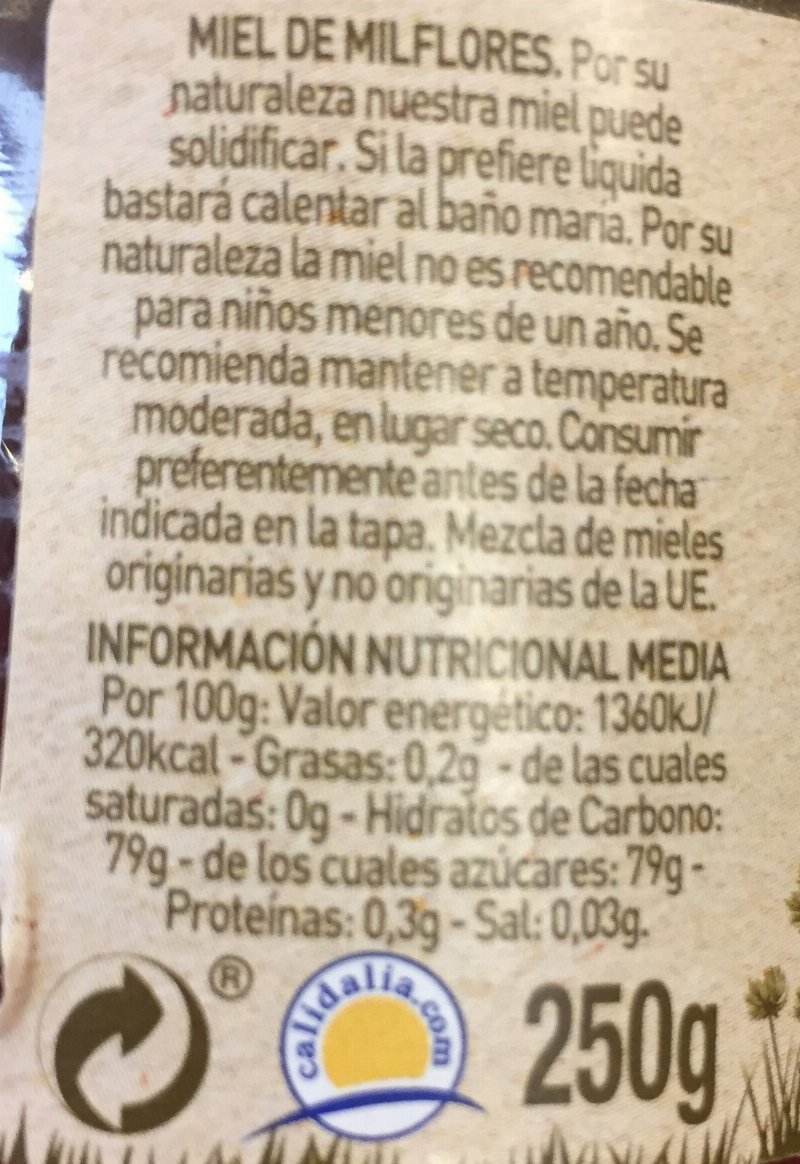 Foto da lista de ingredientes