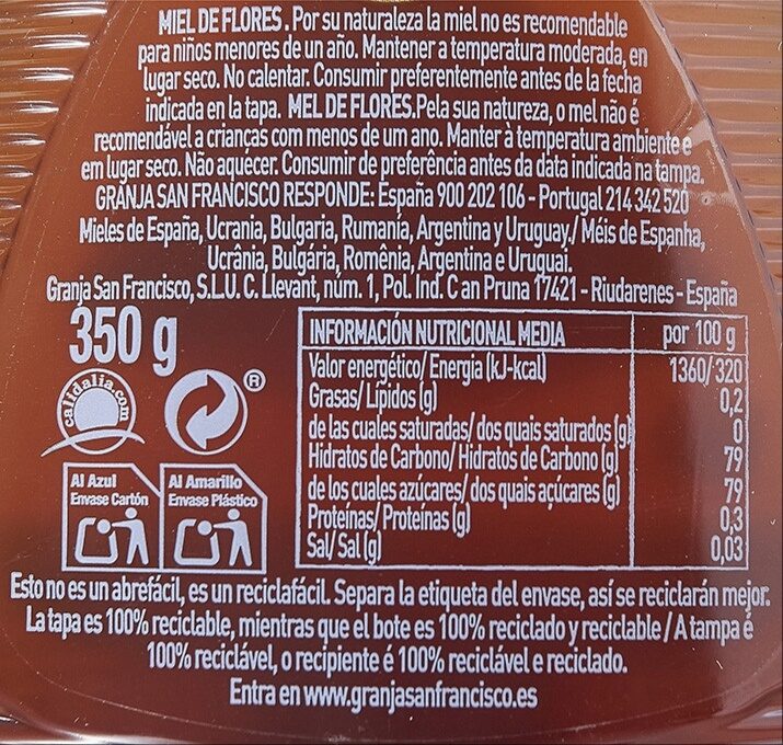 Foto da tabela nutricional