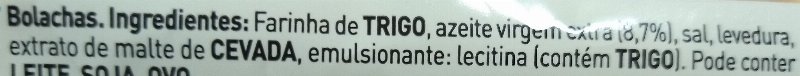Foto da lista de ingredientes