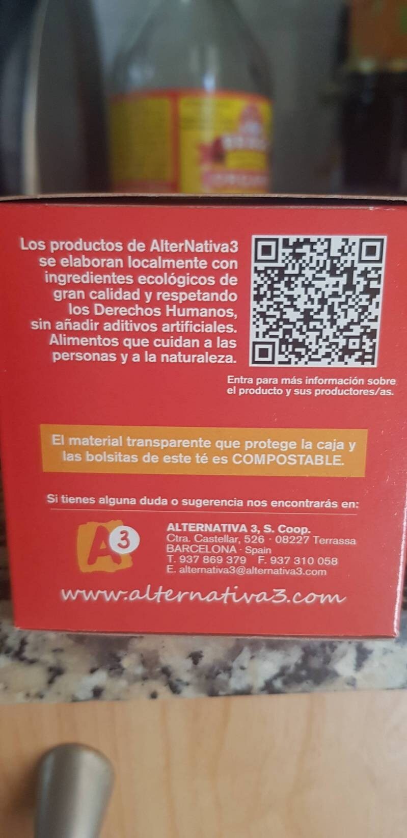 Foto da tabela nutricional