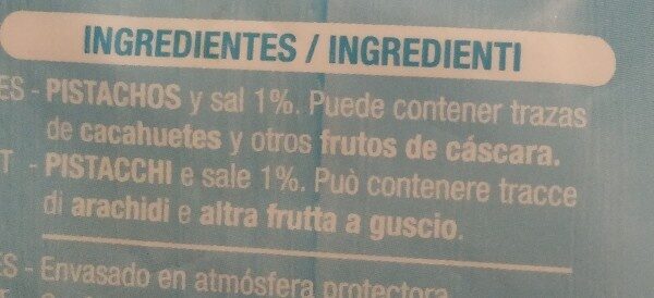 Foto da lista de ingredientes