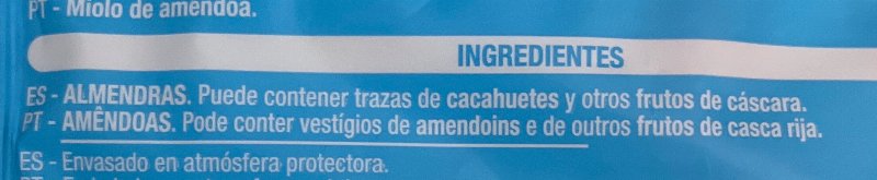 Foto da lista de ingredientes