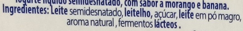 Foto da lista de ingredientes