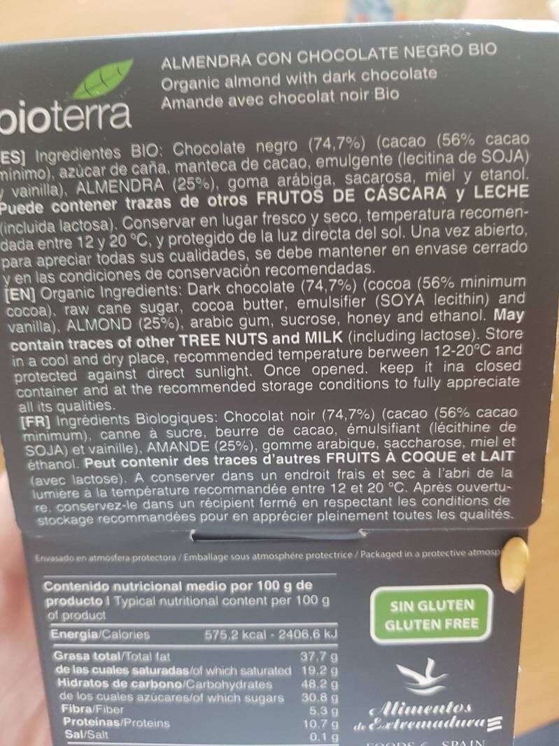 Foto da lista de ingredientes
