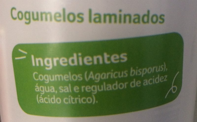 Foto da lista de ingredientes