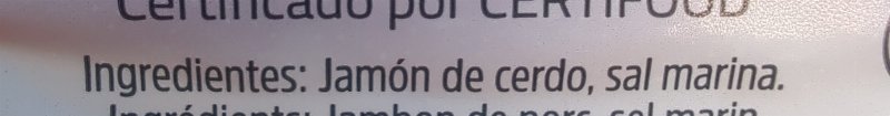 Foto da lista de ingredientes
