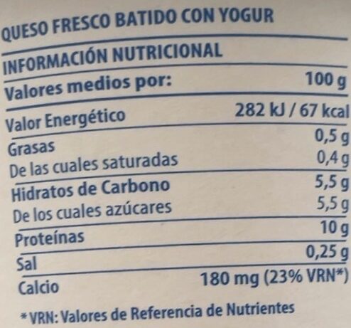 Foto da tabela nutricional