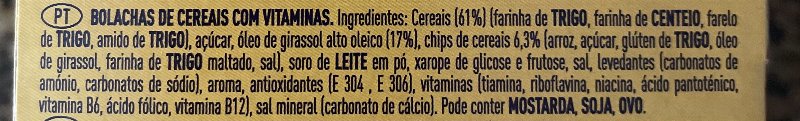 Foto da lista de ingredientes