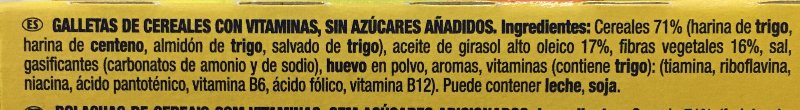 Foto da lista de ingredientes
