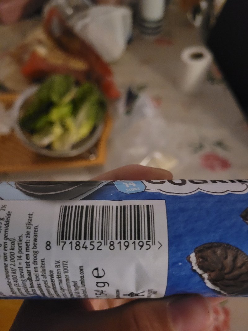 Foto da lista de ingredientes
