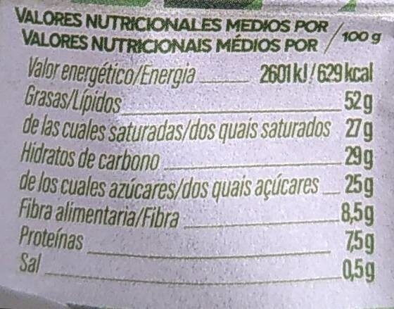 Foto da tabela nutricional