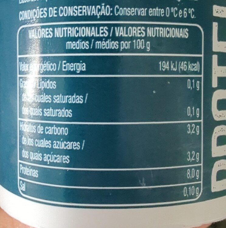 Foto da tabela nutricional