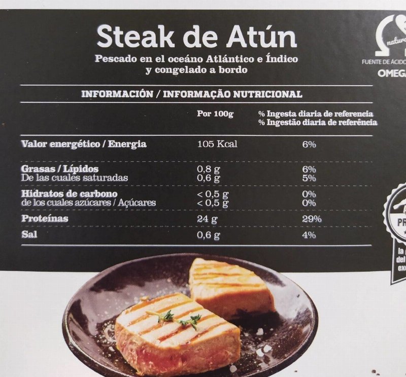 Foto da tabela nutricional