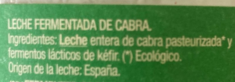 Foto da lista de ingredientes