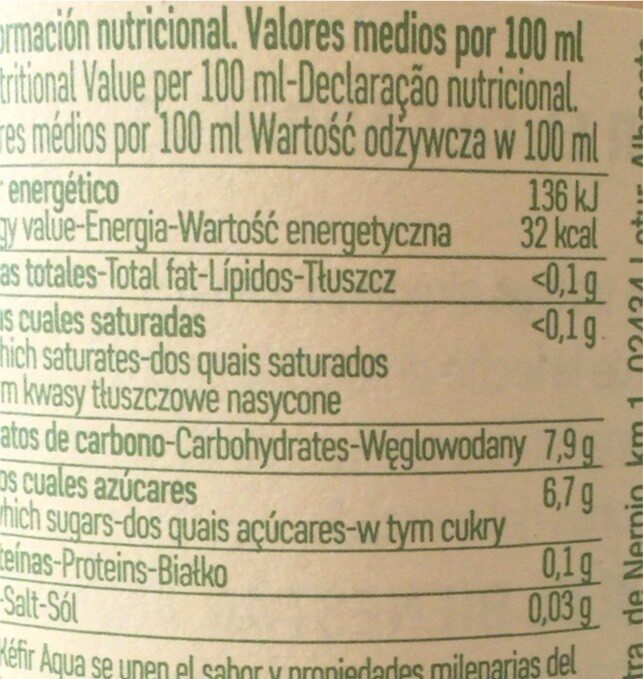 Foto da tabela nutricional