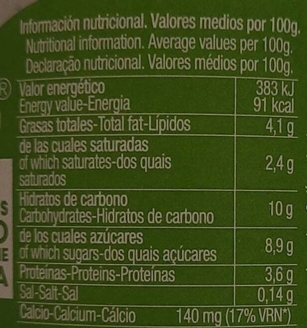 Foto da tabela nutricional